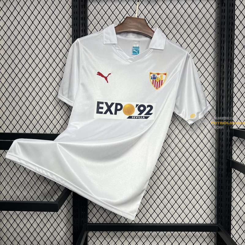 Camiseta Fútbol Sevilla Primera Equipación Retro Clásica 1987-1990