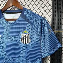 Camiseta Fútbol Santos Entrenamiento Pre-Match Azul 2024-2025