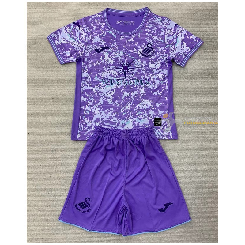 Camiseta y Pantalón Niños Swansea City Tercera Equipación 2024-2025