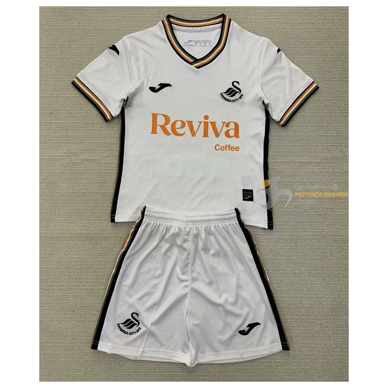 Camiseta y Pantalón Niños Swansea City Primera Equipación 2024-2025