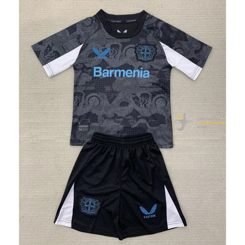 Camiseta y Pantalón Fútbol Niños Bayer 04 Leverkusen Tercera Equipación 2024-2025