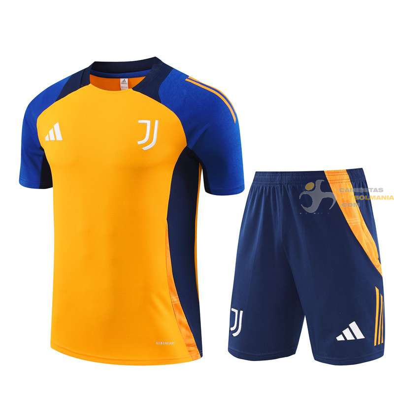 Camiseta y Pantalón Fútbol Niños Juventus Entrenamiento Naranja 2024-2025