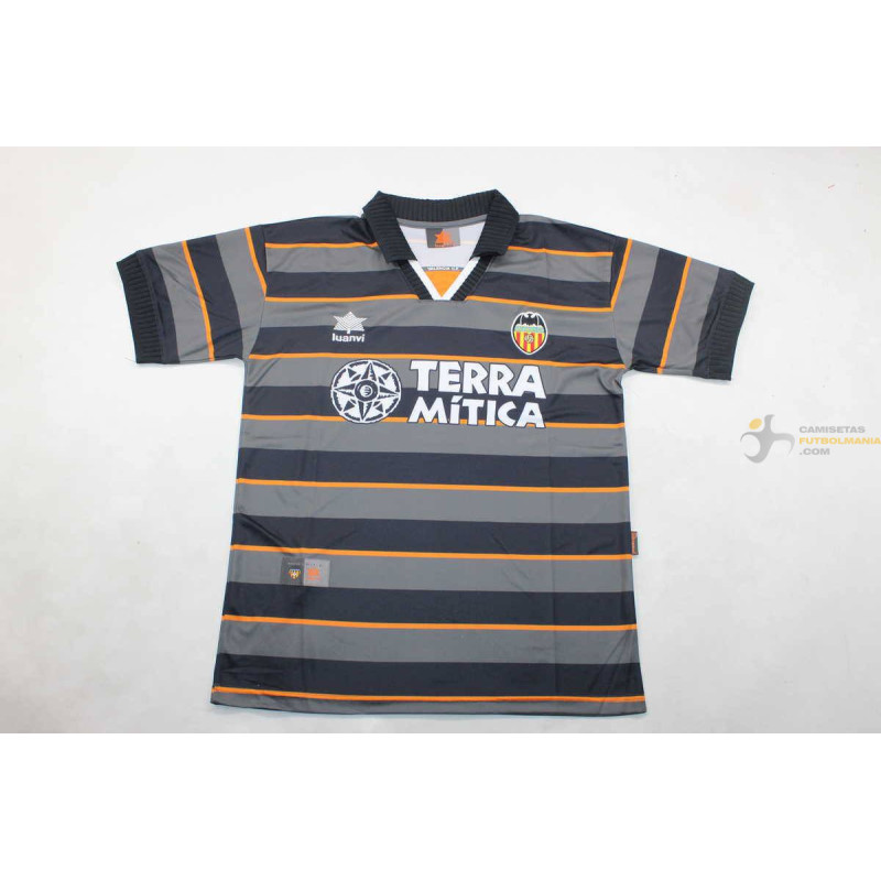 Camiseta Fútbol Valencia Segunda Equipación Retro Clásica 1999-2000