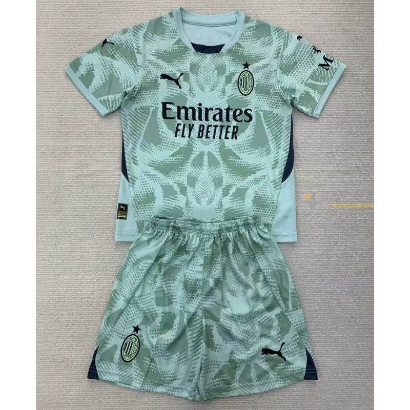 Camiseta y Pantalón Fútbol Niños AC Milan Portero 2024-2025