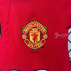 Camiseta y Pantalón Niños Manchester United Primera Equipación Retro Clásica 1998-1999