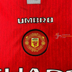 Camiseta y Pantalón Niños Manchester United Primera Equipación Retro Clásica 1996-1997