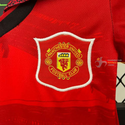 Camiseta y Pantalón Niños Manchester United Primera Equipación Retro Clásica 1994-1996