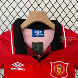 Camiseta y Pantalón Niños Manchester United Primera Equipación Retro Clásica 1994-1996