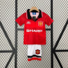 Camiseta y Pantalón Niños Manchester United Primera Equipación Retro Clásica 1994-1996