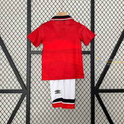 Camiseta y Pantalón Niños Manchester United Primera Equipación Retro Clásica 1994-1996