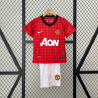 Camiseta y Pantalón Niños Manchester United Primera Equipación Retro Clásica 2012-2013