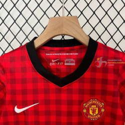 Camiseta y Pantalón Niños Manchester United Primera Equipación Retro Clásica 2012-2013