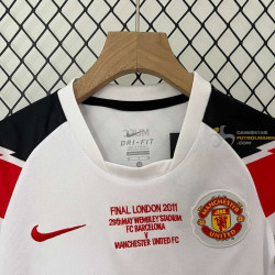 Camiseta y Pantalón Niños Manchester United Segunda Equipación Retro Clásica Final Champions League 2010-2011