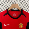 Camiseta y Pantalón Niños Manchester United Primera Equipación Retro Clásica 2002-2004