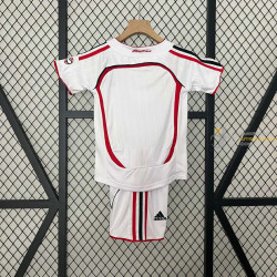 Camiseta y Pantalón Niños AC Milan Segunda Equipación Retro Clásica Final Champions League 2006-2007