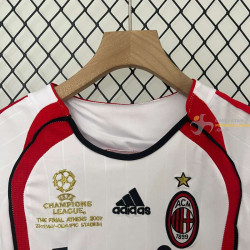 Camiseta y Pantalón Niños AC Milan Segunda Equipación Retro Clásica Final Champions League 2006-2007