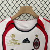 Camiseta y Pantalón Niños AC Milan Segunda Equipación Retro Clásica Final Champions League 2006-2007