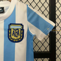 Camiseta y Pantalón Niños Argentina Primera Equipación Retro Clásica 1986