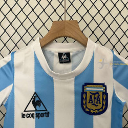 Camiseta y Pantalón Niños Argentina Primera Equipación Retro Clásica 1986