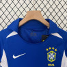 Camiseta y Pantalón Niños Brasil Segunda Equipación Retro Clásica 2002