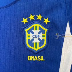 Camiseta y Pantalón Niños Brasil Segunda Equipación Retro Clásica 2002