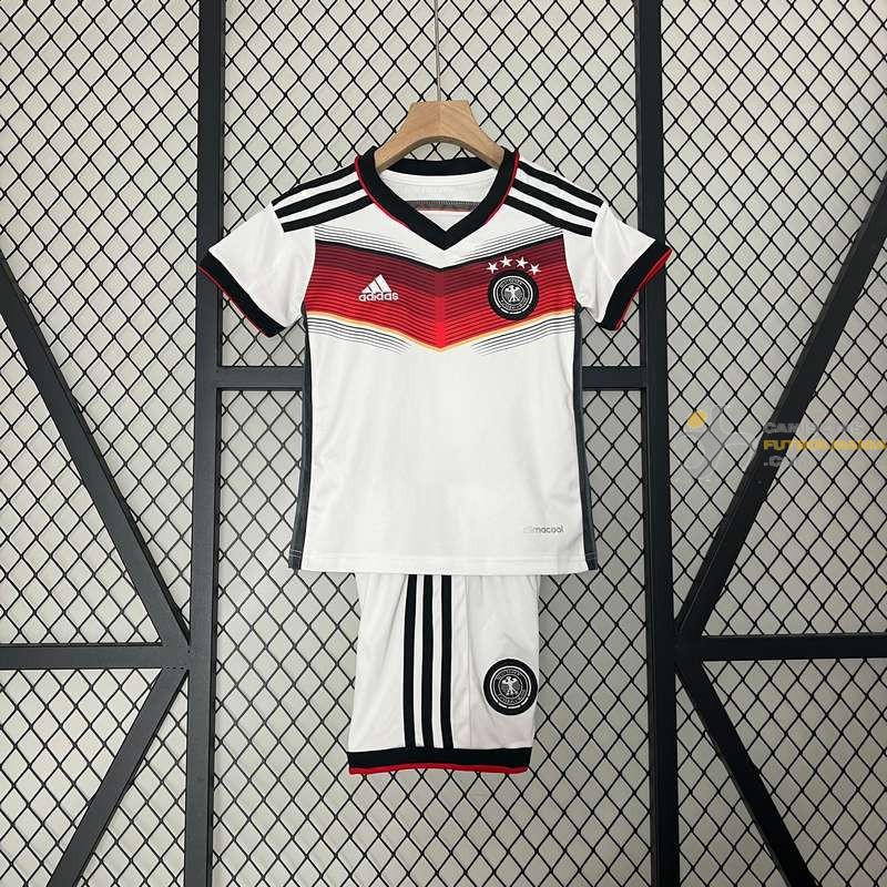 Camiseta y Pantalón Niños Alemania Primera Equipación Retro Clásica 2014