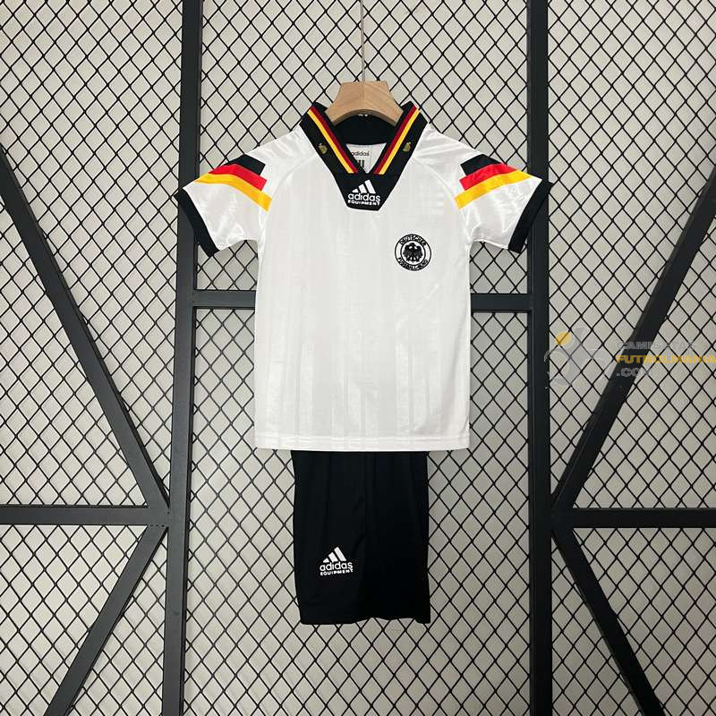 Camiseta y Pantalón Niños Alemania Primera Equipación Retro Clásica 1992