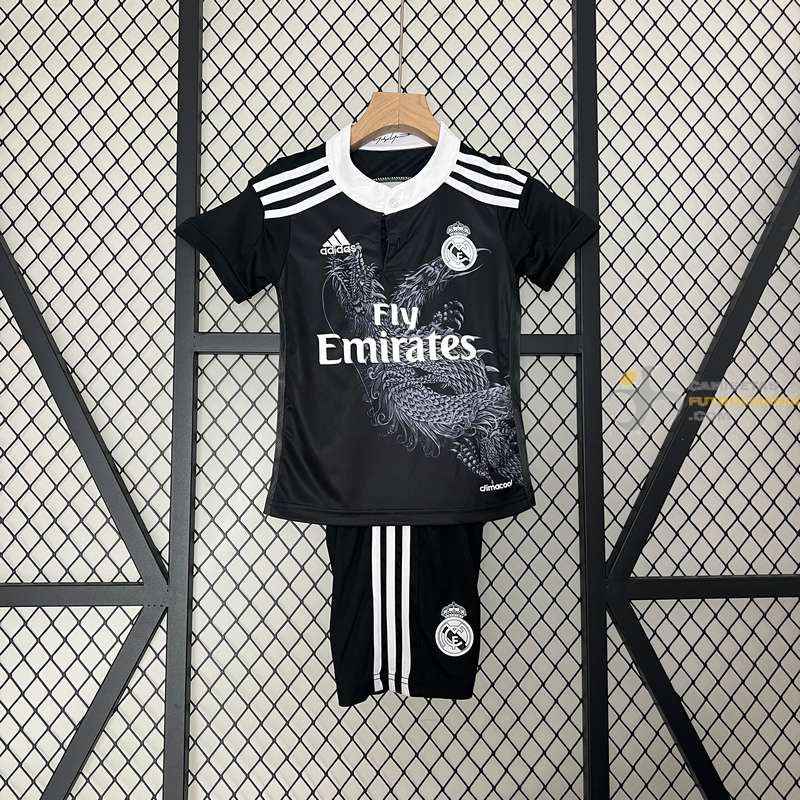 Camiseta y Pantalón Niños Real Madrid Tercera Equipación Retro Clásica 2014-2015