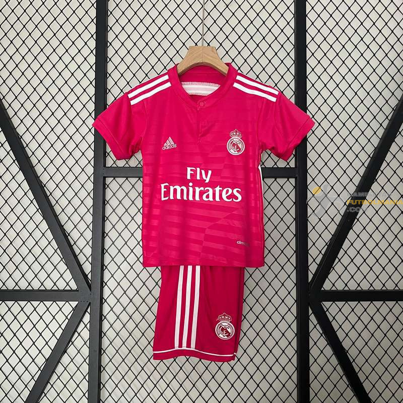 Camiseta y Pantalón Niños Real Madrid Segunda Equipación Retro Clásica 2014-2015