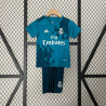 Camiseta y Pantalón Niños Real Madrid Tercera Equipación Retro Clásica 2017-2018