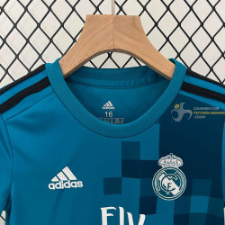 Camiseta y Pantalón Niños Real Madrid Tercera Equipación Retro Clásica 2017-2018