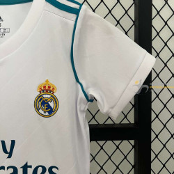 Camiseta y Pantalón Niños Real Madrid Primera Equipación Retro Clásica 2017-2018