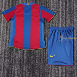 Camiseta y Pantalón Niños Barcelona Primera Equipación Retro Clásica 2007-2008