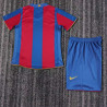 Camiseta y Pantalón Niños Barcelona Primera Equipación Retro Clásica 2007-2008