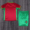 Camiseta y Pantalón Niños Portugal Primera Equipación Retro Clásica 1998