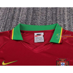 Camiseta y Pantalón Niños Portugal Primera Equipación Retro Clásica 1998