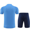 Camiseta y Pantalón Fútbol Niños Manchester City Entrenamiento Azul 2024-2025