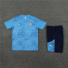 Camiseta y Pantalón Fútbol Niños Manchester City Entrenamiento Azul 2024-2025
