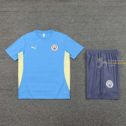 Camiseta y Pantalón Manchester City Entrenamiento Azul Z 2024-2025