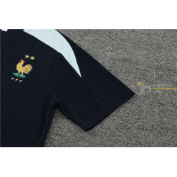 Camiseta y Pantalón Niños Francia Entrenamiento Negro 2024-2025