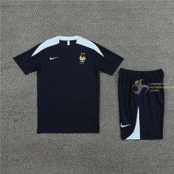 Camiseta y Pantalón Niños Francia Entrenamiento Negro 2024-2025