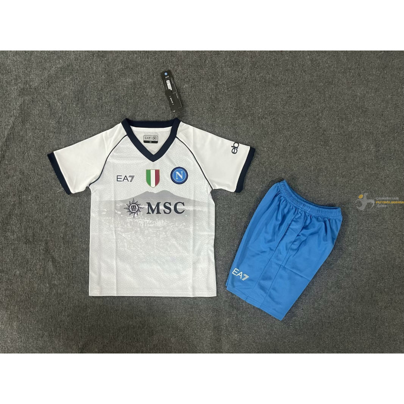 Camiseta y Pantalón Fútbol Niños Nápoles Segunda Equipación 2024-2025