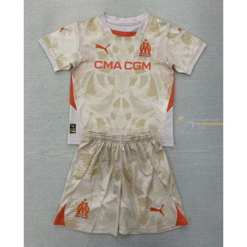 Camiseta y Pantalón Fútbol Niños Olympique de Marsella Portero Arena 2024-2025