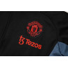 Chándal Niños Manchester United Chaqueta Negro Azul 2024-2025