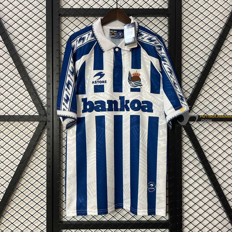 Camiseta Fútbol Real Sociedad Primera Equipación Retro Clásica 1994-1995