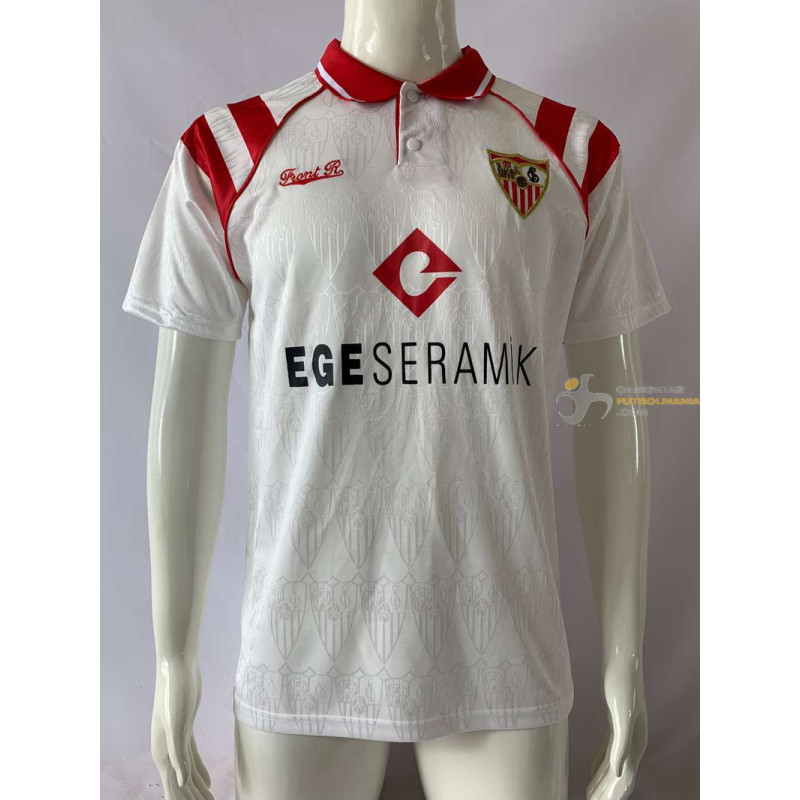 Camiseta Fútbol Sevilla Primera Equipación Retro Clásica 1992-1993