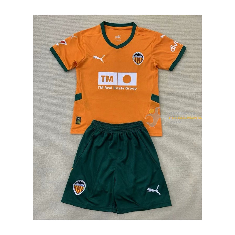 Camiseta y Pantalón Niños Valencia Tercera Equipación 2024-2025