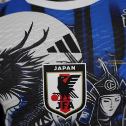 Camiseta Japón Versión Jugador Especial Edición Blue Samurai Dragon