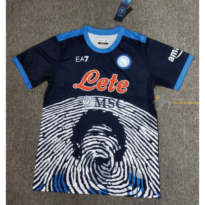 Camiseta Nápoles Conmemorativa Maradona Azul Oscuro 2021-2022