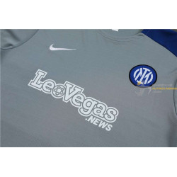 Camiseta y Pantalón Niños Inter Milán Entrenamiento Gris 2024-2025